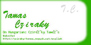 tamas cziraky business card